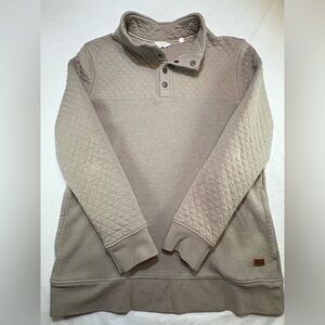 Outpost Makers Pullover Olive Quilted Mens Large